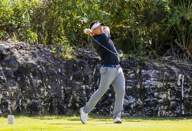 Carl Yuan hits tees off on the fifth hole during the final round of The Bahamas Great Exuma Classic. Photo: PGA Tour