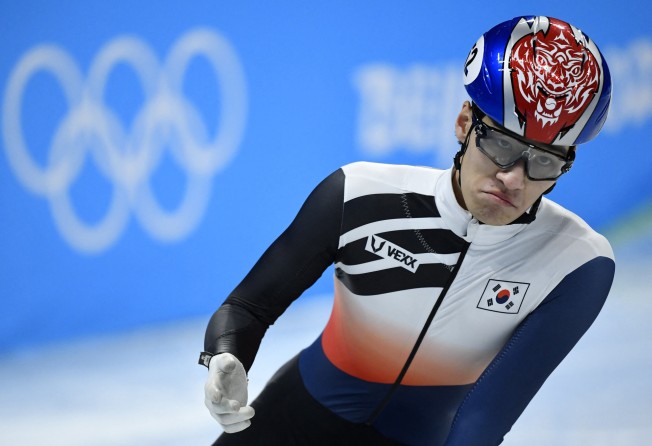 Hwang Dae-heon of South Korea reacts after competing in the semi-finals. Photo: Reuters