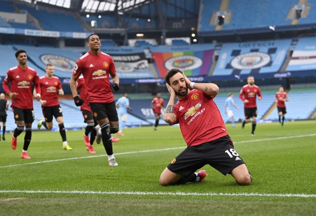 Manchester City and Manchester United clash at the Etihad Stadium on Sunday. Photo: Reuters