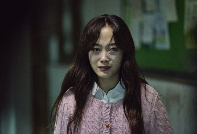 Lee Yoo-mi in a still from All of Us Are Dead. Photo: Netflix