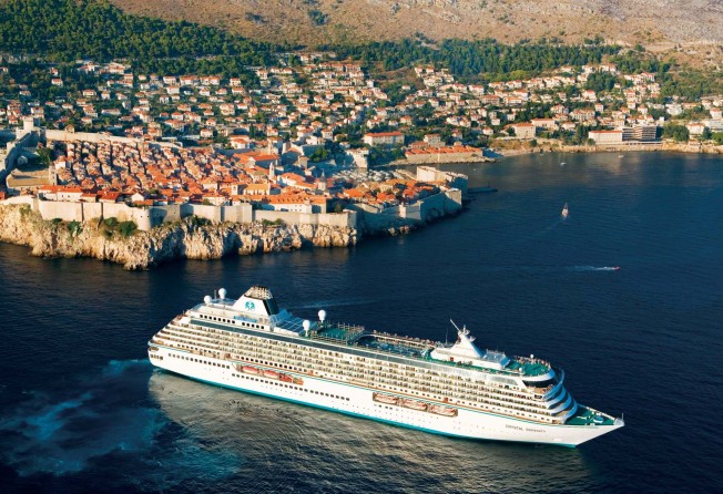 The Crystal Serenity departs Dubrovnik, Croatia; Crystal Cruises was recognised with a Blue Circle Award in 2019 for its efforts in reducing emissions. Photo: Crystal Cruises