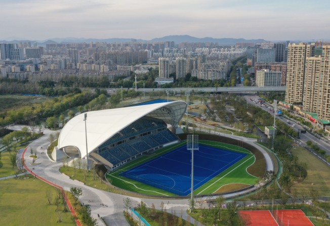 The Gongshu Canal Sports Park Stadium is one of the venues for this year’s Asian Games. Photo: Xinhua