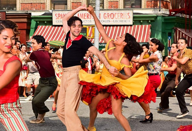 Ariana DeBose with co-star David Alvarez in a still from the colourful Steven Spielberg remake of West Side Story. Photo: Handout.