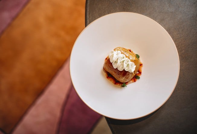 Salisterra’s rum baba is large but light and fluffy and comes with Chantilly cream.