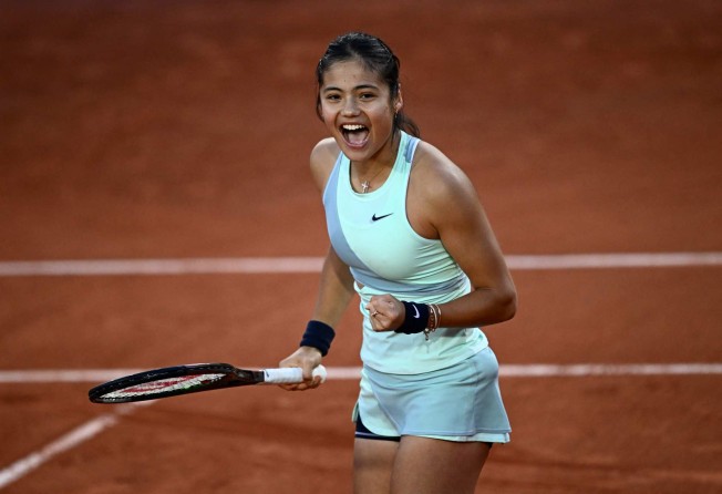 Britain’s Emma Raducanu reacts after winning against Czech’s Linda Noskova at the end of their women’s singles match on day two of the Roland Garros. Photo: AFP