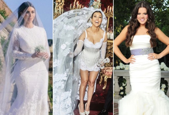 8 Kardashian wedding dresses, from Kourtney and Travis Barker's Dolce &  Gabbana to Vera Wang for Kim and Khlo  and don't underestimate Kylie and  Kendall Jenner's bridal style | South China