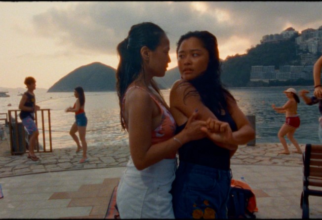 Xyza Cada (left), who plays a domestic worker who is a single mother, dances with lead character “H” (right), played by Miles Sible. Photo: Handout