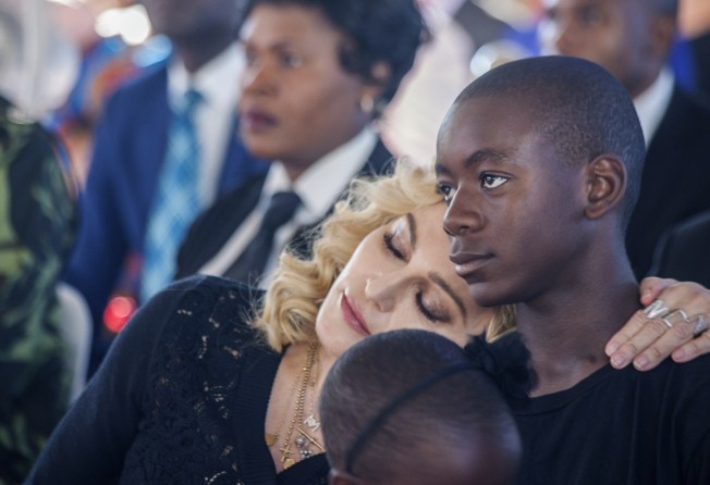 Madonna and David Banda during the opening ceremony of the Mercy James Children’s Hospital at Queen Elizabeth Central Hospital in Blantyre, Malawi, in July 2017. Photo: AFP