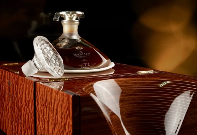 Macallan 72 year old in Lalique decanter. Photo: Two More Glasses