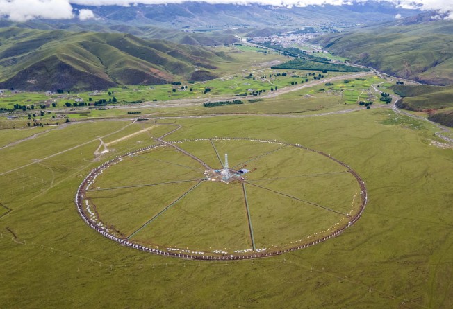The antennas will be equally spaced around a 3.14km circle, with a tower in the centre. Photo: China News Service