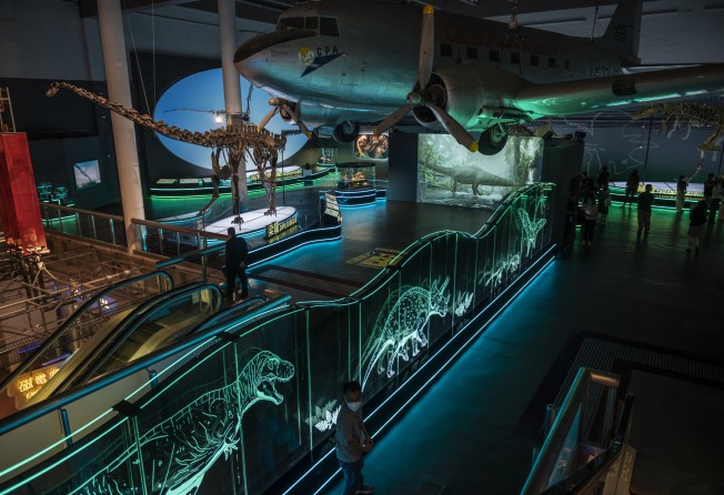 “The Big Eight – Dinosaur Revelation” exhibition inside the Hong Kong Science Museum. Photo: Getty Images