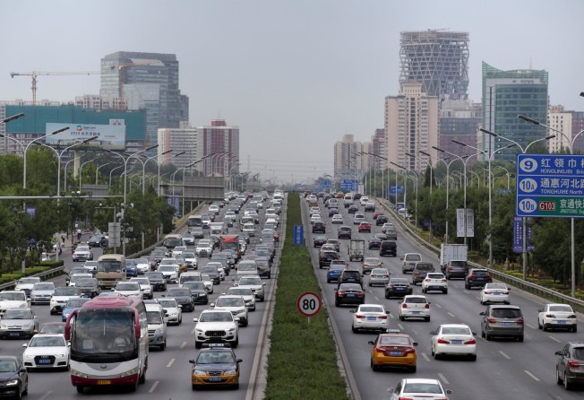 A road during morning rush hour in Beijing on July 2, 2019. Not until 2014 did Chinese car shoppers start to use loans in significant numbers. Photo: Reuters