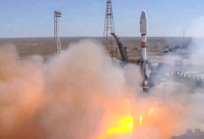 An Iranian satellite launched by Russia blasted off from Kazakhstan and went into orbit amid controversy that Moscow might use it to improve its surveillance of military targets in Ukraine. Photo: AFP/Handout