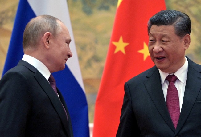Russian President Vladimir Putin and Chinese President Xi Jinping in Beijing on February 4. Photo: Sputnik via Reuters