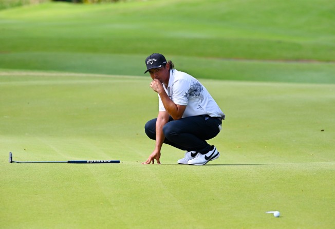 Gavin Green reacts after missing a putt during the final round of the International Series Singapore event. Photo: Asian Tour.