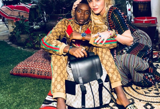 Banda and Madonna. Banda wears a Gucci outfit. Photo: Instagram