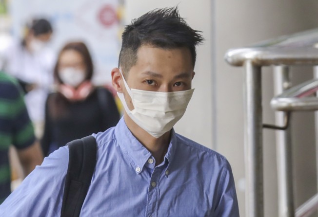 Former Cathay Pacific flight attendant Nilsson Lau Kok-wang heads in to Eastern Court. Photo: Xiaomei Chen