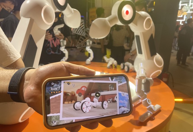 Consumer company KEYi Tech displayed its robots at the Taobao Maker Festival in Guangzhou this week. Tracy Qu