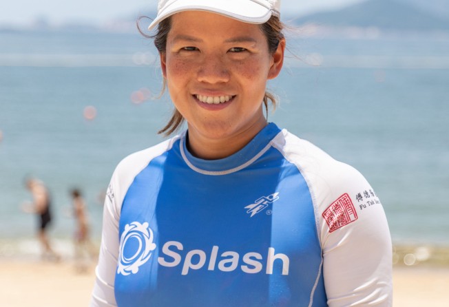 Li Ling Yung-Hryniewiecki is raising funds for Splash Foundation, a Hong Kong-based charity that provides free swimming lessons to domestic helpers and low-income communities. Photo: Kenny Li