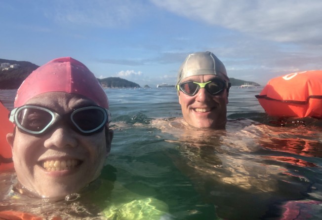 Alec Stuart, one of Yung-Hryniewiecki’s friends, will be swimming alongside her during parts of her Channel swim for moral support. Photo: Li Ling Yung-Hryniewiecki