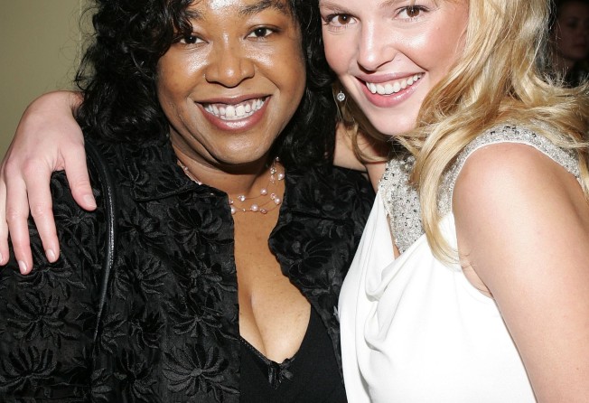 Grey’s Anatomy’s show creator Shonda Rhimes poses with actress Katherine Heigl at the In Style Magazine cast party held at Grace restaurant in 2006, in Los Angeles, California. Photo: Getty Images