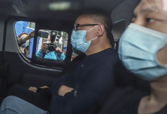 Edmund Wan, an online broadcaster, is arrested in 2020 in connection with breaches of Hong Kong’s sedition law. Photo: Xiaomei Chen