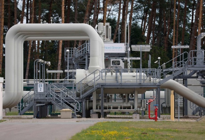 A facility in northeastern Germany, close to the border with Poland, that used to receive and distribute Russian gas. Photo: AFP