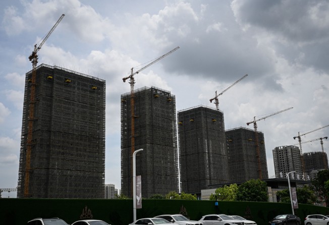 China Evergrande’s residential buildings under construction in Guangzhou. Photo: AFP