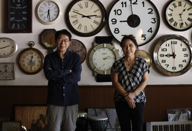 Lung Wah Hotel’s owner Chung Ma Lao with public relations officer Wai Yin, at her Lung Wah Hotel in Ha Wo Che Village in Sha Tin. Photo: Jonathan Wong