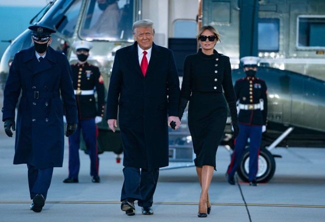 Former US President Donald Trump and former First Lady Melania Trump in Maryland, in January 2021. Photo: AFP