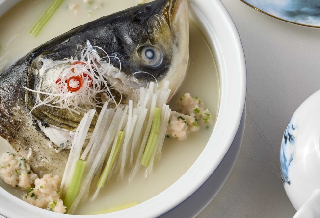 Fish head radish soup at Jiangsu Club. Photo: Jiangsu Club