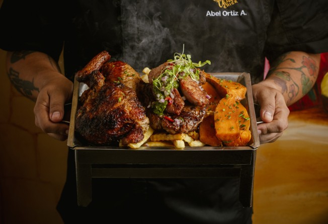 Chullschick’s meat-packed Peruvian Grill platter. Photo: Nicholas Wong Sixteen Photography