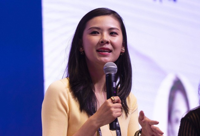 Gracy Chen, managing director of Bitget, spoke during the TOKEN2049 in Singapore on Sept. 28, 2022. Photo: Bloomberg