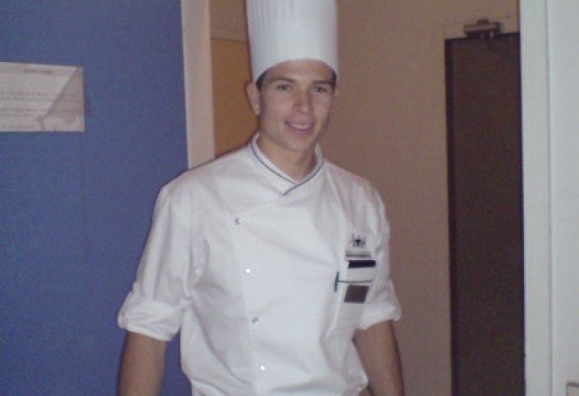 Mongendre on his first day at the Institut Paul Bocuse, in 2007. Photo: Christian Mongendre