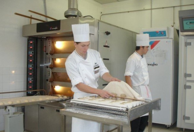 Mongendre in a baking class at the Institut Paul Bocuse, in 2008. Photo: Christian Mongendre