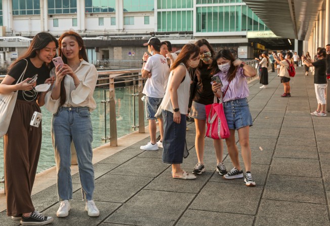 Visitors at Hong Kong’s Tsim Sha Tsui waterfront. Photo: Edmond So