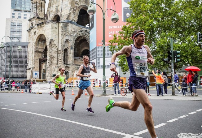 Jeff Campbell competing in the Berlin Marathon. Photo: Handout