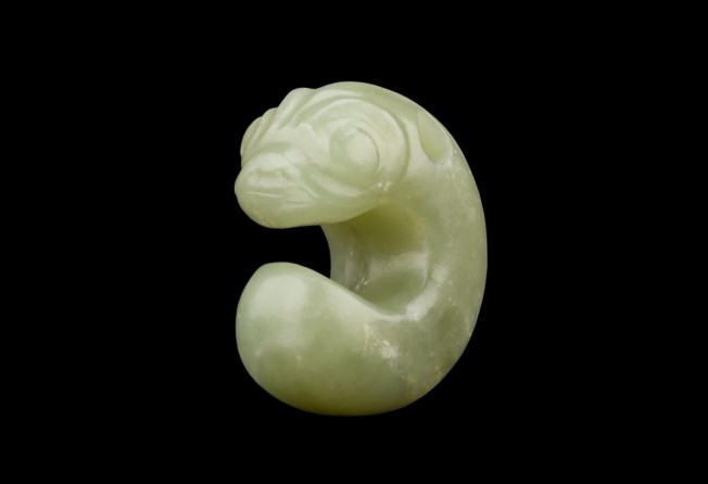 A celadon jade pig-dragon dating back to the Neolithic period, from Hotung’s collection, that was recently auctioned. Photo: Sotheby’s