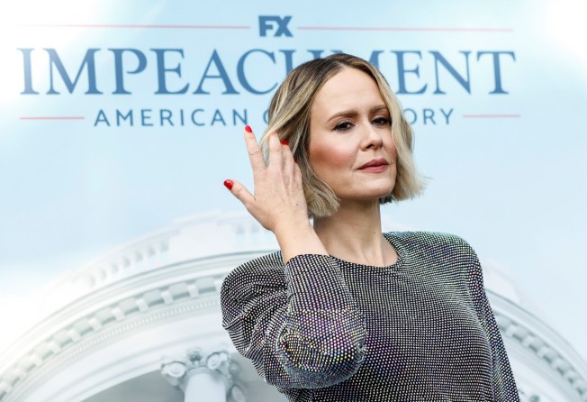 Cast member and executive producer Sarah Paulson attends a red carpet event for the television show Impeachment: American Crime Story at Pacific Design Center in West Hollywood, California, in September 2021. Photo: Reuters