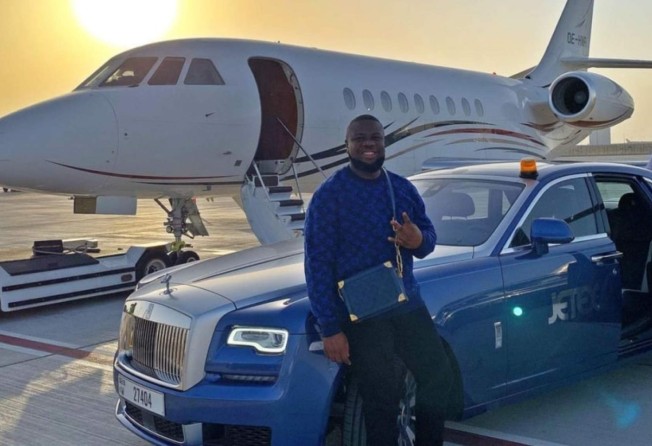 Ramon Abbas’ private jet and Rolls-Royce lifestyle was a far cry from his upbringing in a poor part of Lagos. Photo: @hushpuppi/Instagram