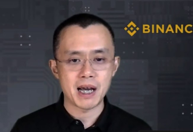 Binance CEO Changpeng Zhao answers a question during a Zoom meeting interview with The Associated Press on Nov. 16, 2021. Photo: AP