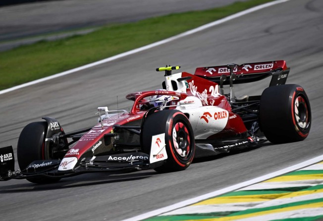 Alfa Romeo’s Zhou Guanyu at the Brazil Grand Prix. Photo: AFP