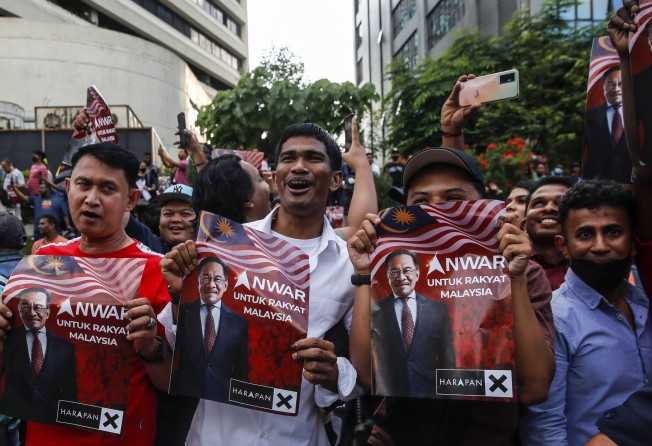 Supporters of Malaysian opposition leader Anwar Ibrahim in Kuala Lumpur. File photo: EPA-EFE