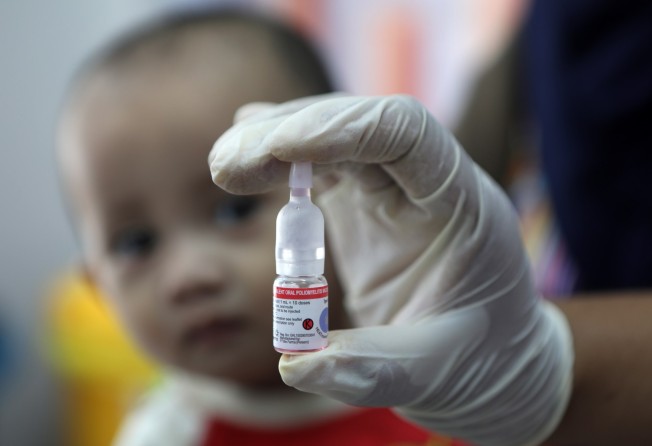 The Ministry of Health said Indonesia is at high risk of the poliovirus spreading due to low immunisation, especially in rural areas. Photo: EPA-EFE