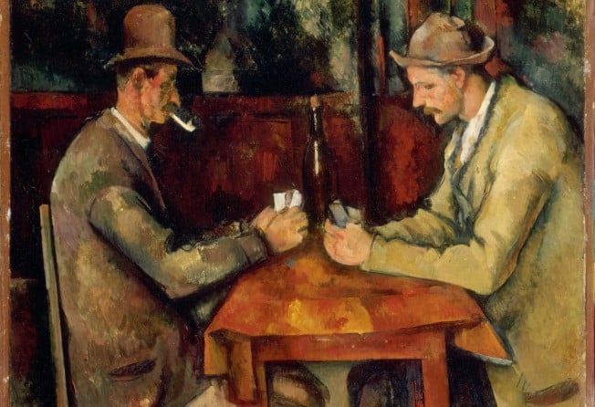 The Card Players by French painter Paul Cézanne. Photo: @yuracei/Twitter
