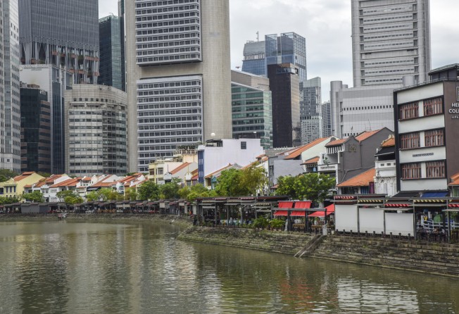 The Graftbusters’ Trail passes along the Singapore River Walk. Photo: Ronan O’Connell