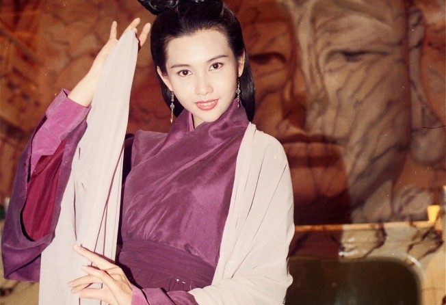 Chingmy Yau clad in a traditional Chinese costume during filming in 1993. Photo: SCMP