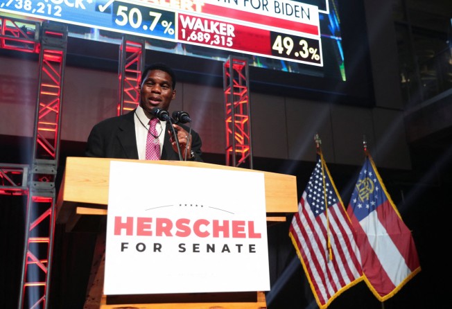 Herschel Walker gives a concession speech during his election night party after losing the run-off election to his US Senator Raphael Warnock. Photo: Reuters
