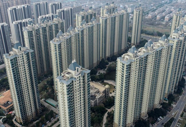A housing complex by the developer China Evergrande Group in Huaian, in eastern China’s Jiangsu province on December 3, 2022. Photo: AFP
