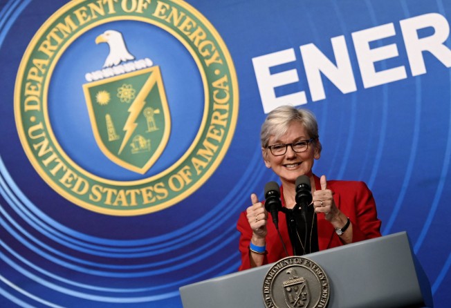 US Energy Secretary Jennifer Granholm announces the breakthrough success on Tuesday. Photo: AFP